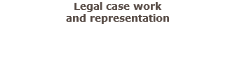 Legal case work and representation 